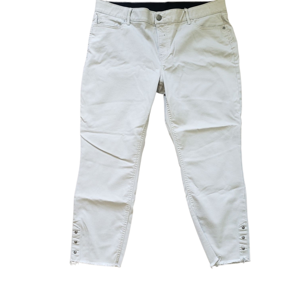Croft & Barrow Tan/ Off White Ankle Cropped Jeans. Size 18.